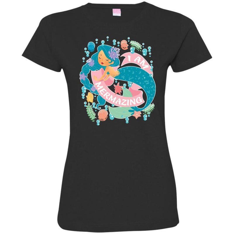 Mermaid T-Shirt I Am Funny Mermazing Inspirational Shirts CustomCat