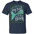 Mermaid T-Shirt I Can't Wait To Get My Tail To The Beach Card Shape For Mermaid Lovers Gifts T-Shirt CustomCat