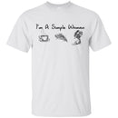Mermaid T-Shirt I'm A Simple Woman Coffee Pizza Mermaid For Funny Gifts Tee Shirt CustomCat