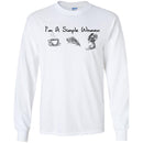 Mermaid T-Shirt I'm A Simple Woman Coffee Pizza Mermaid For Funny Gifts Tee Shirt CustomCat