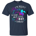 Mermaid T-Shirt I'm Mostly Peace Love & Light And A Little Go Fish For Travelling Gifts Tee Shirt CustomCat