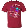 Mermaid T-Shirt I'm Mostly Peace Love & Light And A Little Go Fish For Travelling Gifts Tee Shirt CustomCat