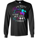 Mermaid T-Shirt I'm Mostly Peace Love & Light And A Little Go Fish For Travelling Gifts Tee Shirt CustomCat