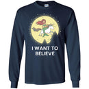 Mermaid T-Shirt I Mermaid Want To Believe With Her Unicorn For Funny Gift T-Shirt CustomCat