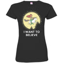 Mermaid T-Shirt I Mermaid Want To Believe With Her Unicorn For Funny Gift T-Shirt CustomCat