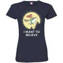 Mermaid T-Shirt I Mermaid Want To Believe With Her Unicorn For Funny Gift T-Shirt CustomCat