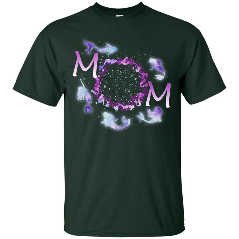 Mermaid T-Shirt Mama Mom Birthday Party funny Gift Tees Shirts CustomCat