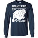 Mermaid T-Shirt Manatee Jesus Our Lord And Savior And Manatee for Christian Gifts Tee Shirt CustomCat