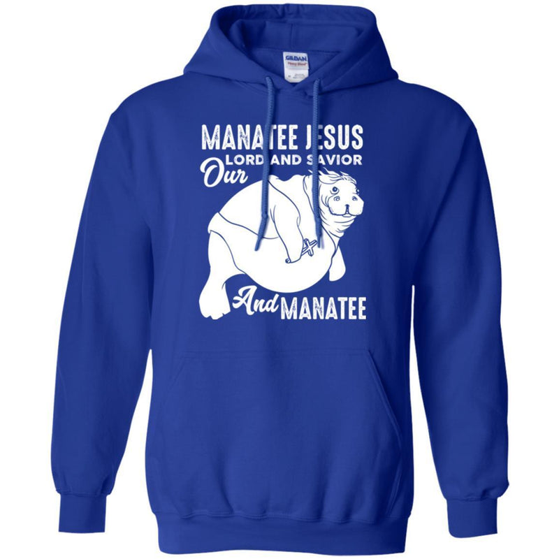 Mermaid T-Shirt Manatee Jesus Our Lord And Savior And Manatee for Christian Gifts Tee Shirt CustomCat