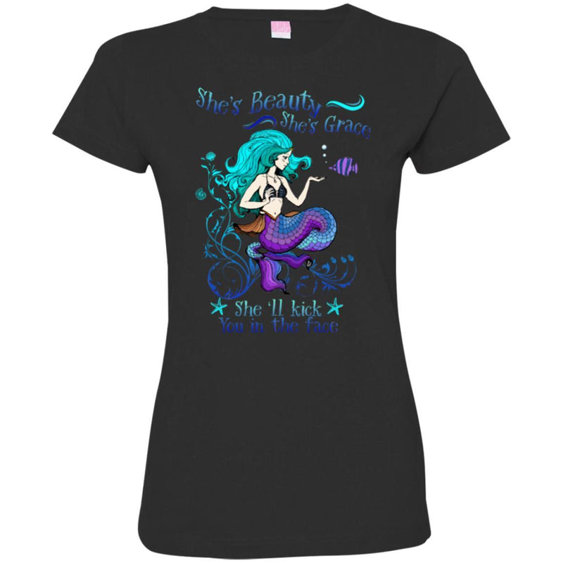 Mermaid T-Shirt Mermaid Beauty For Mermaid Lovers Tee Gifts Tee Shirt CustomCat