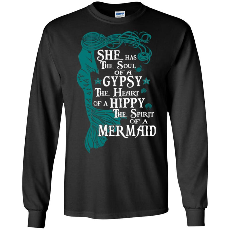 Mermaid T-Shirt Mermaid Has The Soul Of A Gypsy The Spirit Of A Mermaid Tee Gifts Tee Shirt CustomCat