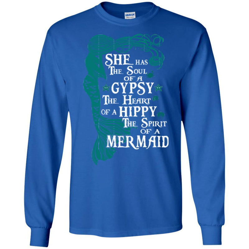 Mermaid T-Shirt Mermaid Has The Soul Of A Gypsy The Spirit Of A Mermaid Tee Gifts Tee Shirt CustomCat