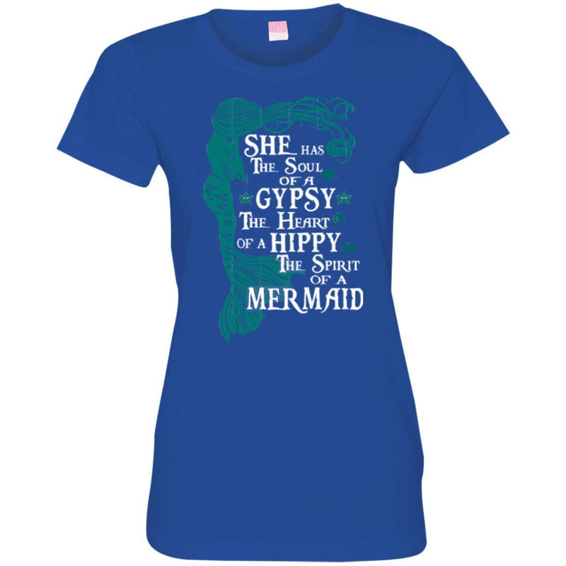 Mermaid T-Shirt Mermaid Has The Soul Of A Gypsy The Spirit Of A Mermaid Tee Gifts Tee Shirt CustomCat