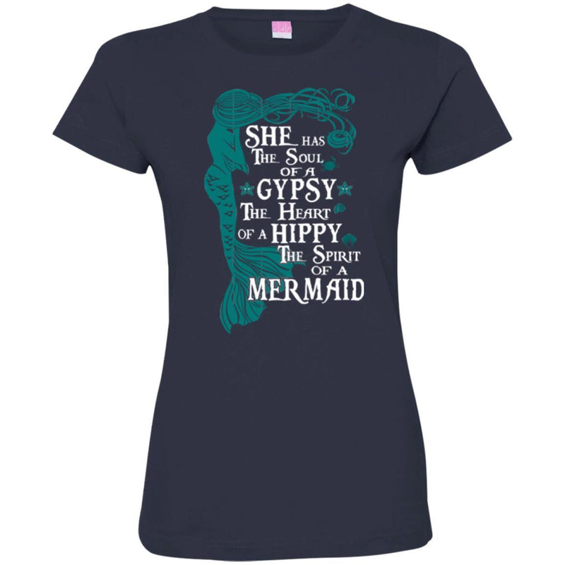 Mermaid T-Shirt Mermaid Has The Soul Of A Gypsy The Spirit Of A Mermaid Tee Gifts Tee Shirt CustomCat