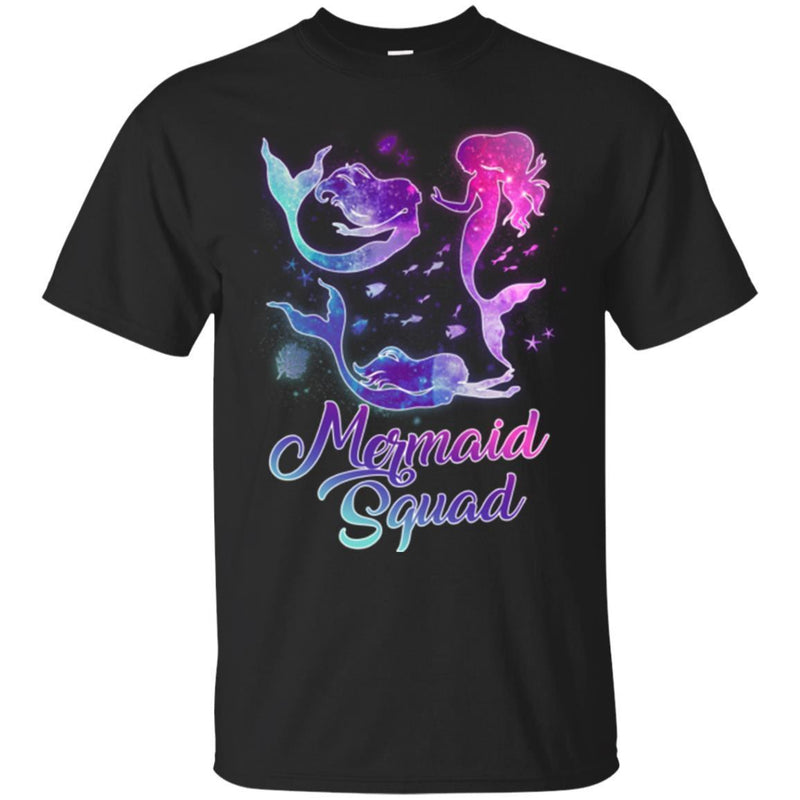 Mermaid T-Shirt Mermaid Squad Tee Gifts For Girls Who Loves Blue Purple Hair Colors CustomCat