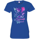 Mermaid T-Shirt Mermaid Squad Tee Gifts For Girls Who Loves Blue Purple Hair Colors CustomCat