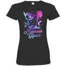 Mermaid T-Shirt Mermaid Squad Tee Gifts For Girls Who Loves Blue Purple Hair Colors CustomCat