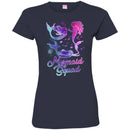 Mermaid T-Shirt Mermaid Squad Tee Gifts For Girls Who Loves Blue Purple Hair Colors CustomCat