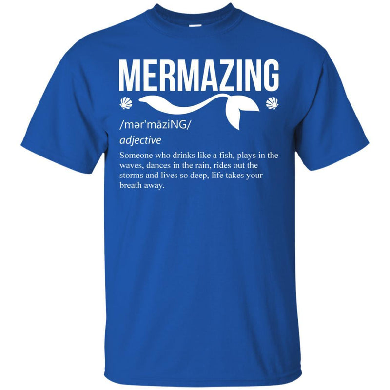 Mermaid T Shirt Mermazing Some Who Drinks Like A Fish Plays In The Waves Shirts CustomCat