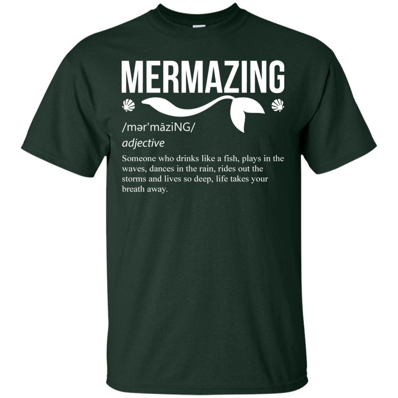 Mermaid T Shirt Mermazing Some Who Drinks Like A Fish Plays In The Waves Shirts CustomCat