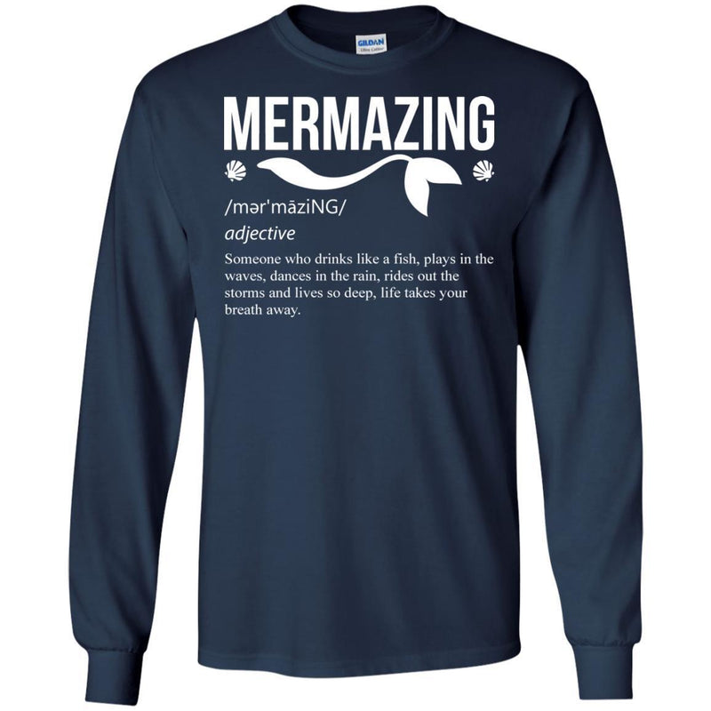 Mermaid T Shirt Mermazing Some Who Drinks Like A Fish Plays In The Waves Shirts CustomCat