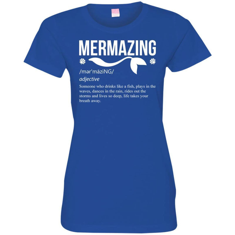 Mermaid T Shirt Mermazing Some Who Drinks Like A Fish Plays In The Waves Shirts CustomCat