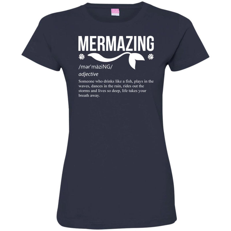 Mermaid T Shirt Mermazing Some Who Drinks Like A Fish Plays In The Waves Shirts CustomCat