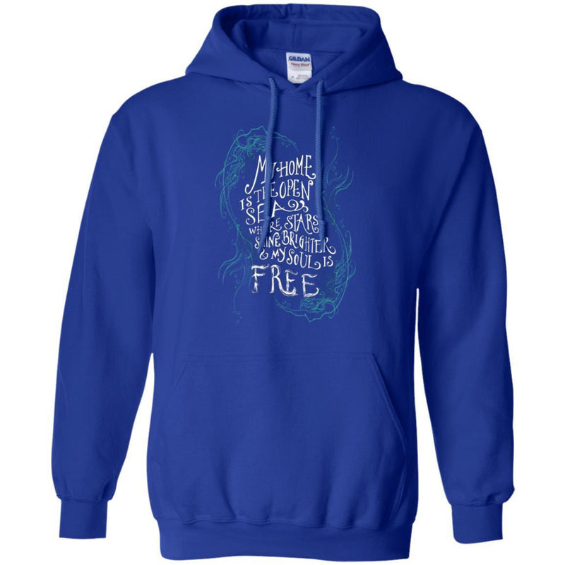 Mermaid T-Shirt My Home Is The Open Sea Where Stars Shine Brighter and My Soul Is Free Gift T Shirts CustomCat