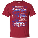 Mermaid T-Shirt My Home Is The Open Sea Where Stars Shine Brighter Tee Gifts Tee Shirt CustomCat
