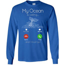 Mermaid T-Shirt My Ocean Is Calling And I Must Go For A Mermaid Lover Tee Gifts Tee Shirt CustomCat