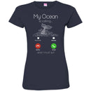 Mermaid T-Shirt My Ocean Is Calling And I Must Go For A Mermaid Lover Tee Gifts Tee Shirt CustomCat