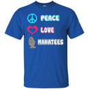 Mermaid T-Shirt Peace Love Manatees For Funny Tee Gifts Tee Shirt CustomCat