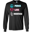 Mermaid T-Shirt Peace Love Manatees For Funny Tee Gifts Tee Shirt CustomCat