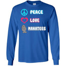 Mermaid T-Shirt Peace Love Manatees For Funny Tee Gifts Tee Shirt CustomCat