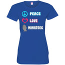 Mermaid T-Shirt Peace Love Manatees For Funny Tee Gifts Tee Shirt CustomCat