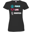 Mermaid T-Shirt Peace Love Manatees For Funny Tee Gifts Tee Shirt CustomCat