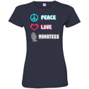 Mermaid T-Shirt Peace Love Manatees For Funny Tee Gifts Tee Shirt CustomCat