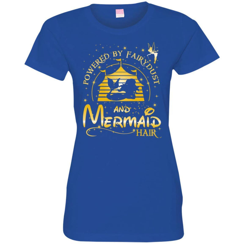 Mermaid T-Shirt Powered By A Fairydust And Mermaid Hair For Fairy Gifts Tee Shirt CustomCat