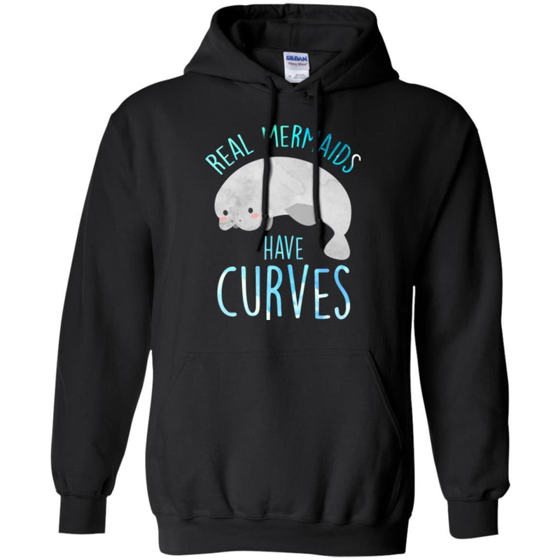 Mermaid T-Shirt Real Mermaids Have Curves For Manatee And Mermaid Lovers Tee Gifts Tee Shirt CustomCat