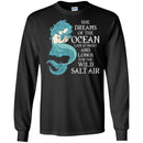 Mermaid T-Shirt She Dreams Of The Ocean For The Wild Salt Air For A Dream Gifts Tee Shirt CustomCat