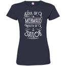 Mermaid T-Shirt Soul Of A Mermaid Mouth Of A Sailor For Birthday Gifts T-Shirt CustomCat