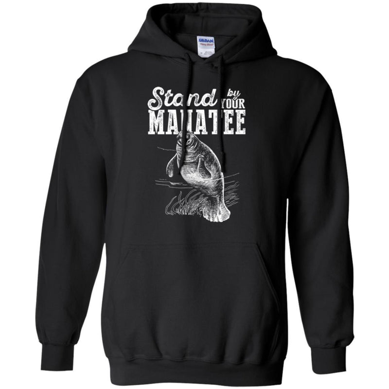 Mermaid T-Shirt Stand By Your Manatee For Manatee Lovers T-Shirt CustomCat