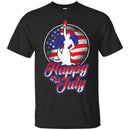 Mermaid T-Shirt Statue of Liberty National Monument Mermaid Happy 4th of July Tee Shirt CustomCat