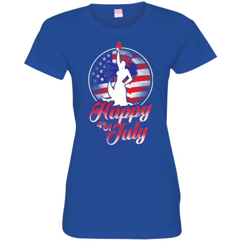Mermaid T-Shirt Statue of Liberty National Monument Mermaid Happy 4th of July Tee Shirt CustomCat