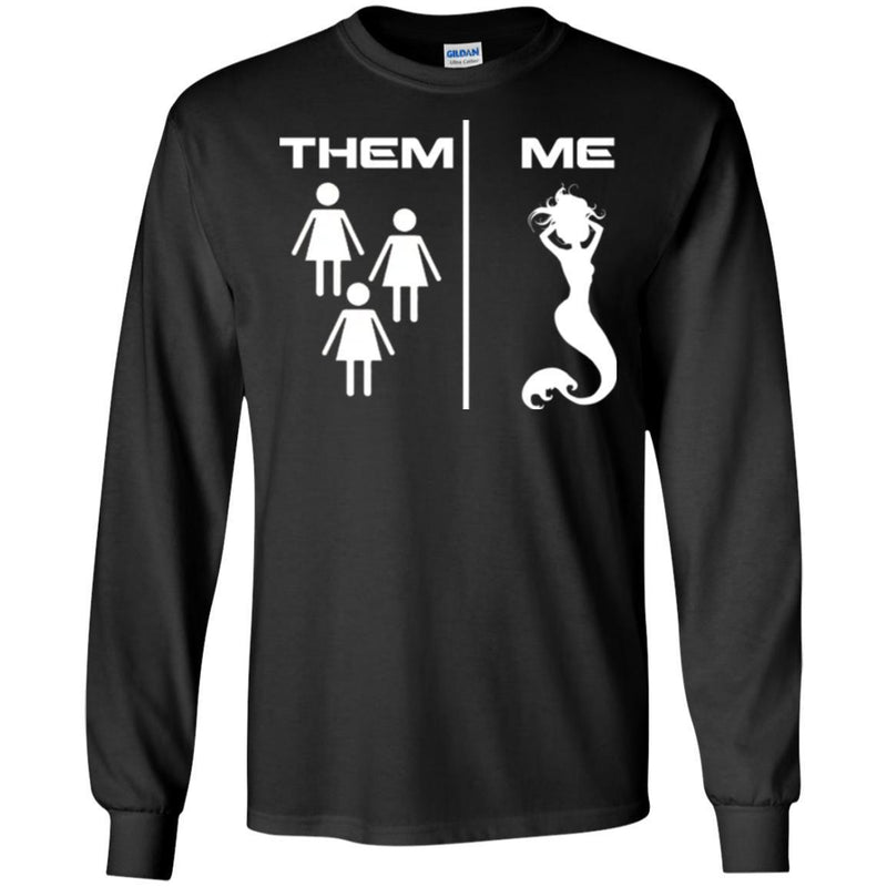 Mermaid T-Shirt The Difference of People And Mermaid For Funny Gifts Tee Shirt CustomCat