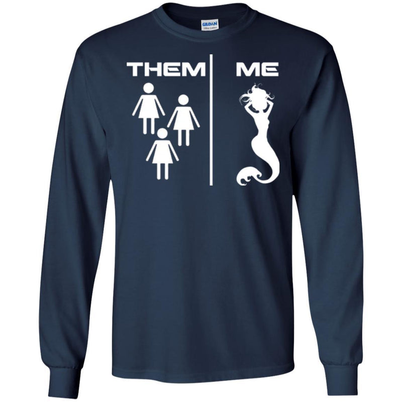 Mermaid T-Shirt The Difference of People And Mermaid For Funny Gifts Tee Shirt CustomCat