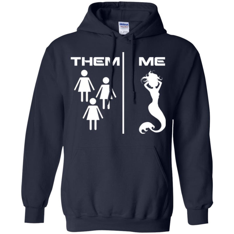 Mermaid T-Shirt The Difference of People And Mermaid For Funny Gifts Tee Shirt CustomCat