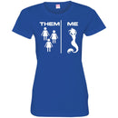 Mermaid T-Shirt The Difference of People And Mermaid For Funny Gifts Tee Shirt CustomCat