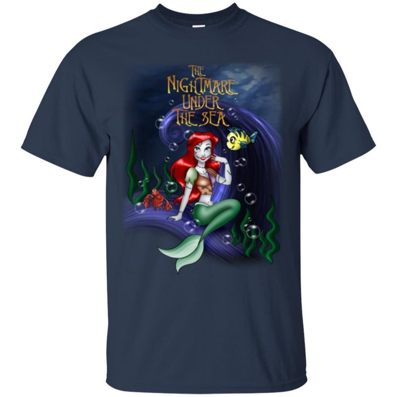 Mermaid T-Shirt The Nightmare Under The Sea For Halloween Holiday Tee Gifts Tee Shirt CustomCat