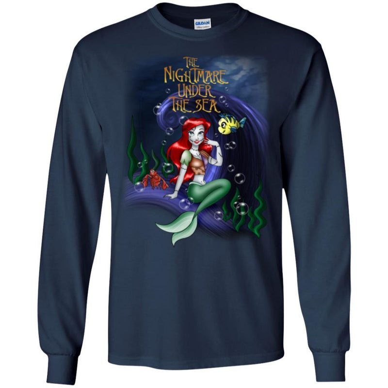Mermaid T-Shirt The Nightmare Under The Sea For Halloween Holiday Tee Gifts Tee Shirt CustomCat